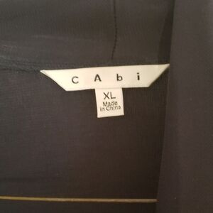 CAbi Elegant Tie Front Black Draped Cardigan XL